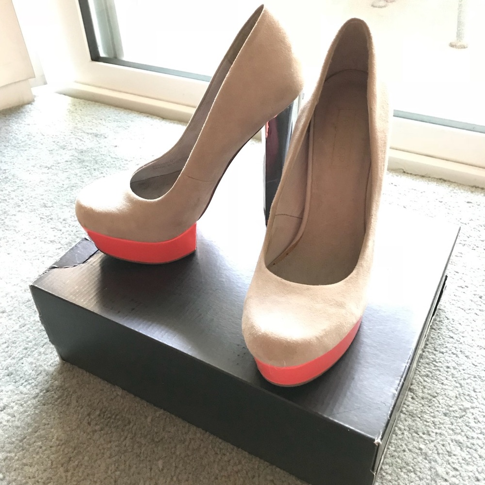 TOPSHOP suede mirror high heels size 38